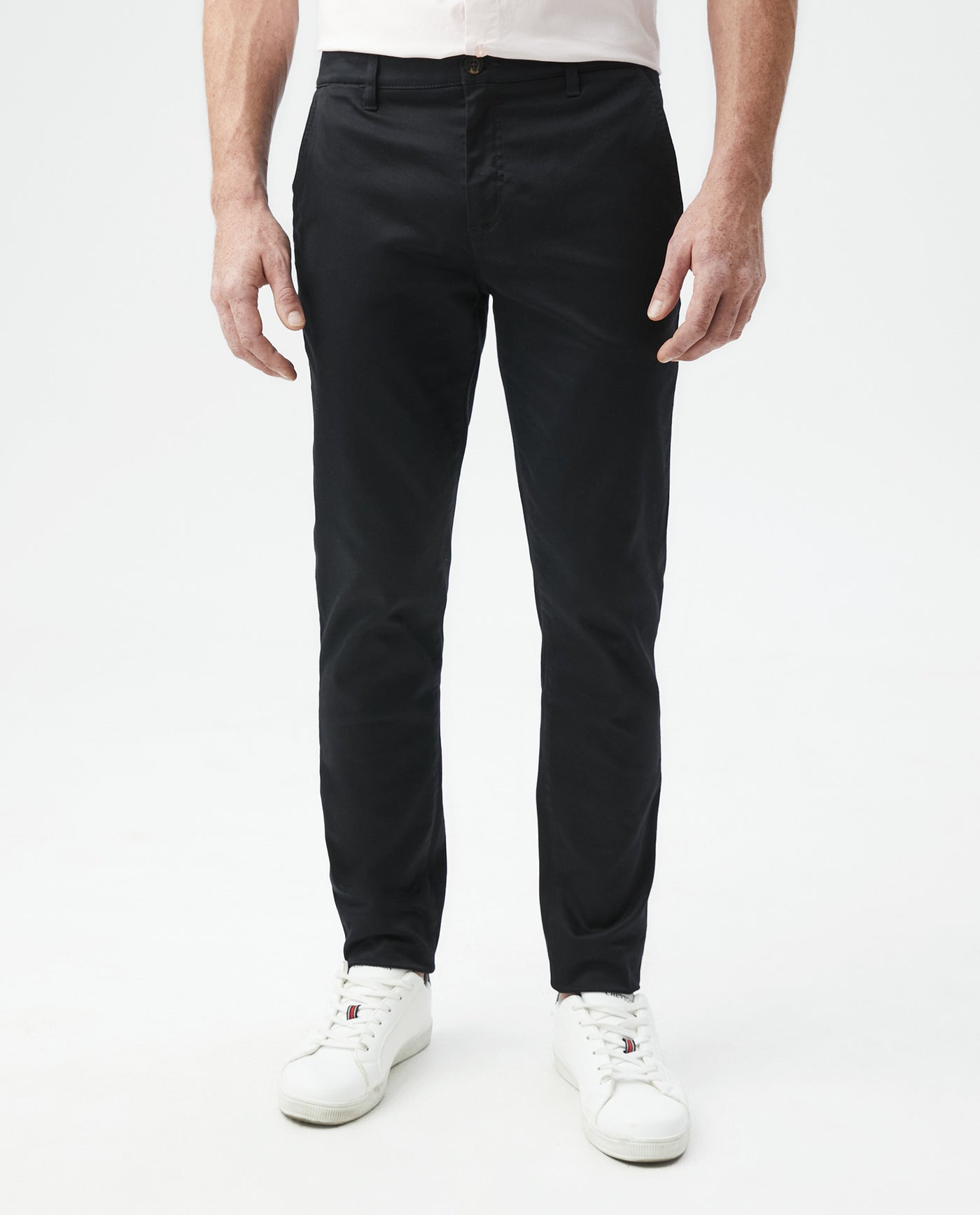 Men's Cotton Slim Chinos - Black 63_6308001_NEG194007_3