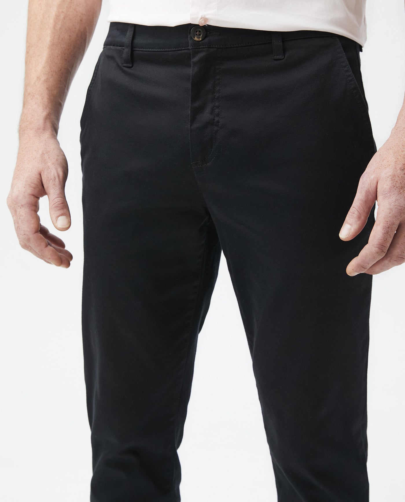 Men's Cotton Slim Chinos - Black 63_6308001_NEG194007_4
