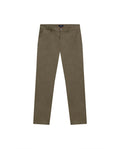 Men's Chino Pants Mid Rise Bootcut Cotton Elastane Piping Pockets Buttons Label Over Piping - Green