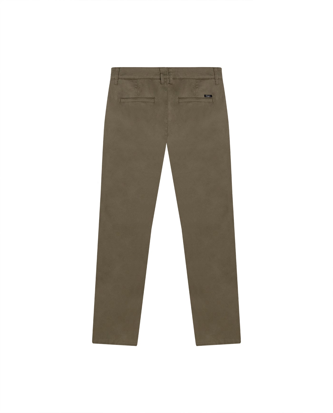 Mens Chino Pants Mid Rise Bootcut Cotton Elastane Piping Pockets Buttons Label Over Piping - Green 63_631H000_VER180515_5