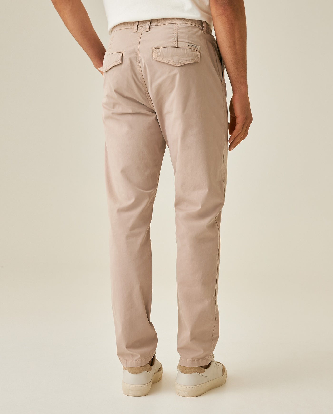 Mens Jogger Pants Mid Rise Cotton Elastane Papery Finish Cool Touch Elastic Waist Drawstring Hidden Snap - Gray 63_631H001_GRI170205_6