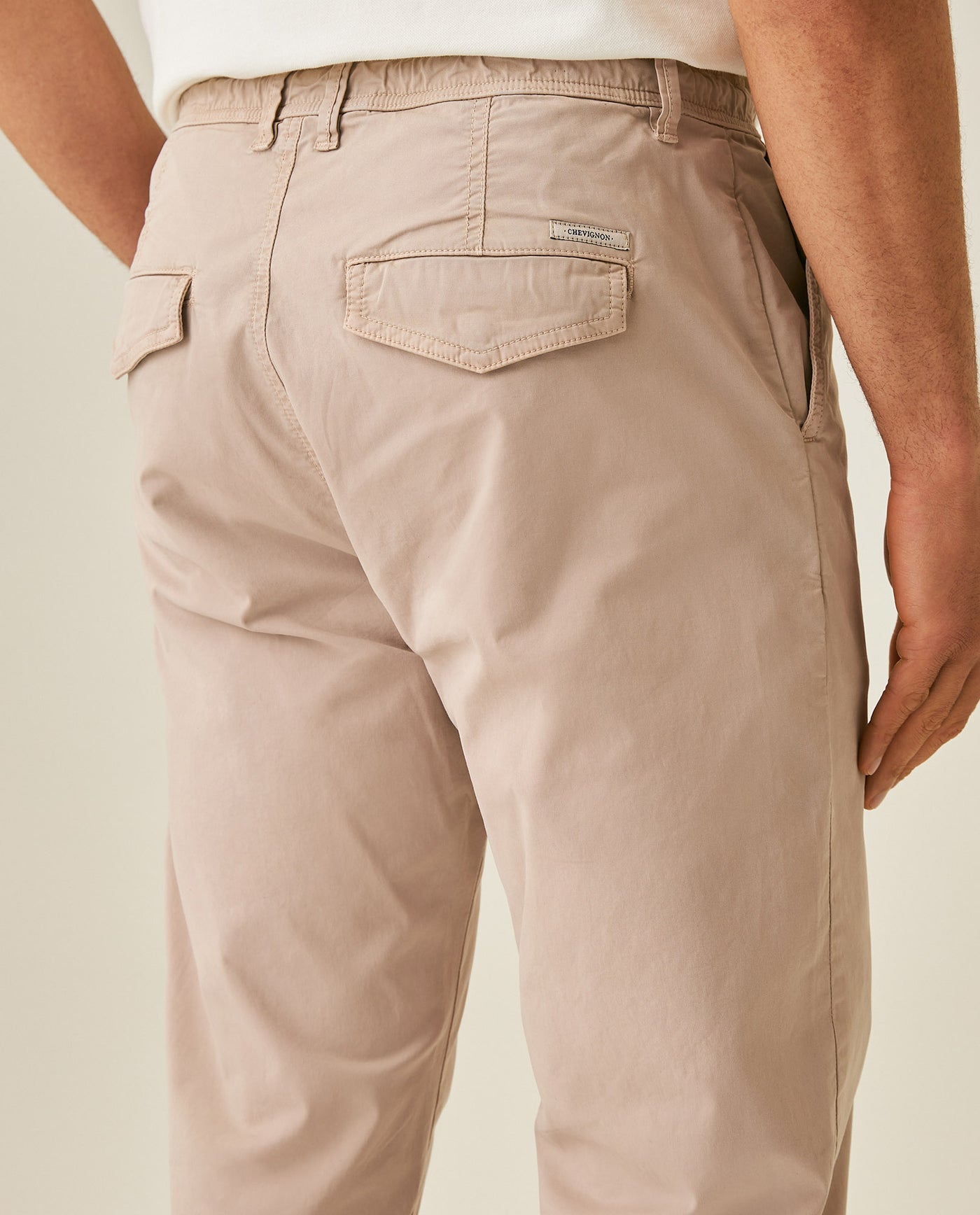 Mens Jogger Pants Mid Rise Cotton Elastane Papery Finish Cool Touch Elastic Waist Drawstring Hidden Snap - Gray 63_631H001_GRI170205_7