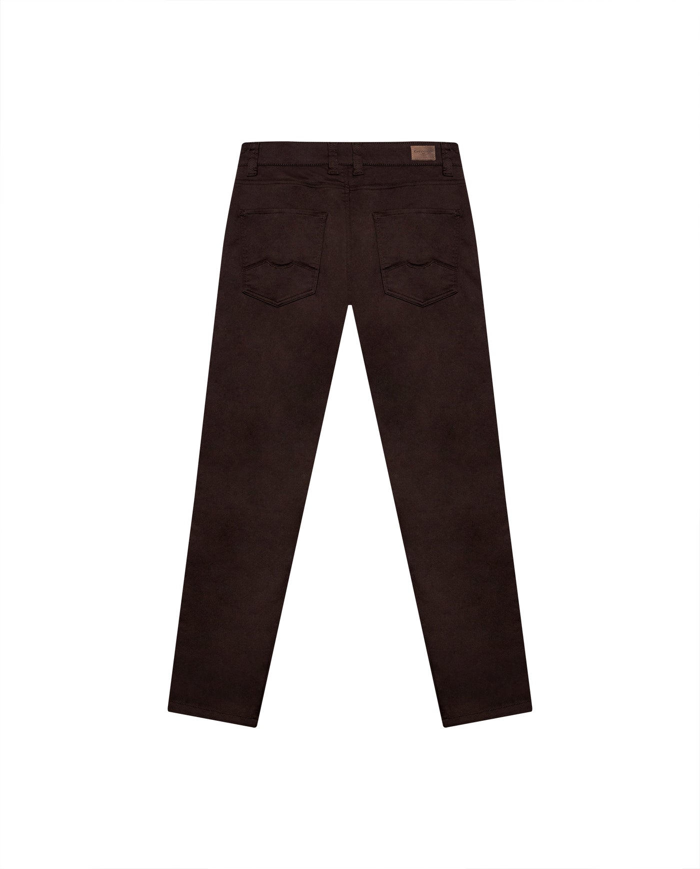 Mens Pants Slim Fit 5 Pocket Mid Rise Cotton Tencel Elastane Jogger Fabric Premium Soft Touch - Brown 63_631H004_CAF191016_5