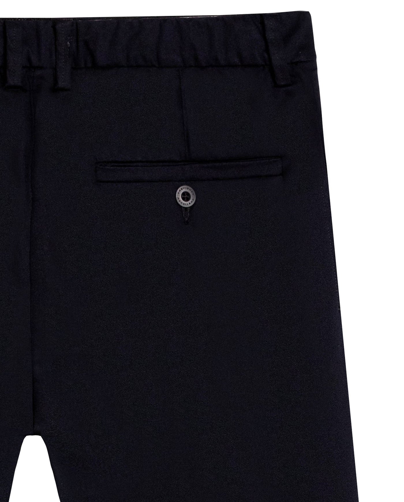 Mens Pants Regular Fit Mid Rise Cotton Nylon Elastane Technical Fabric Internal Elastic Waistband Special Touch - Black 63_631H007_NEG194007_6