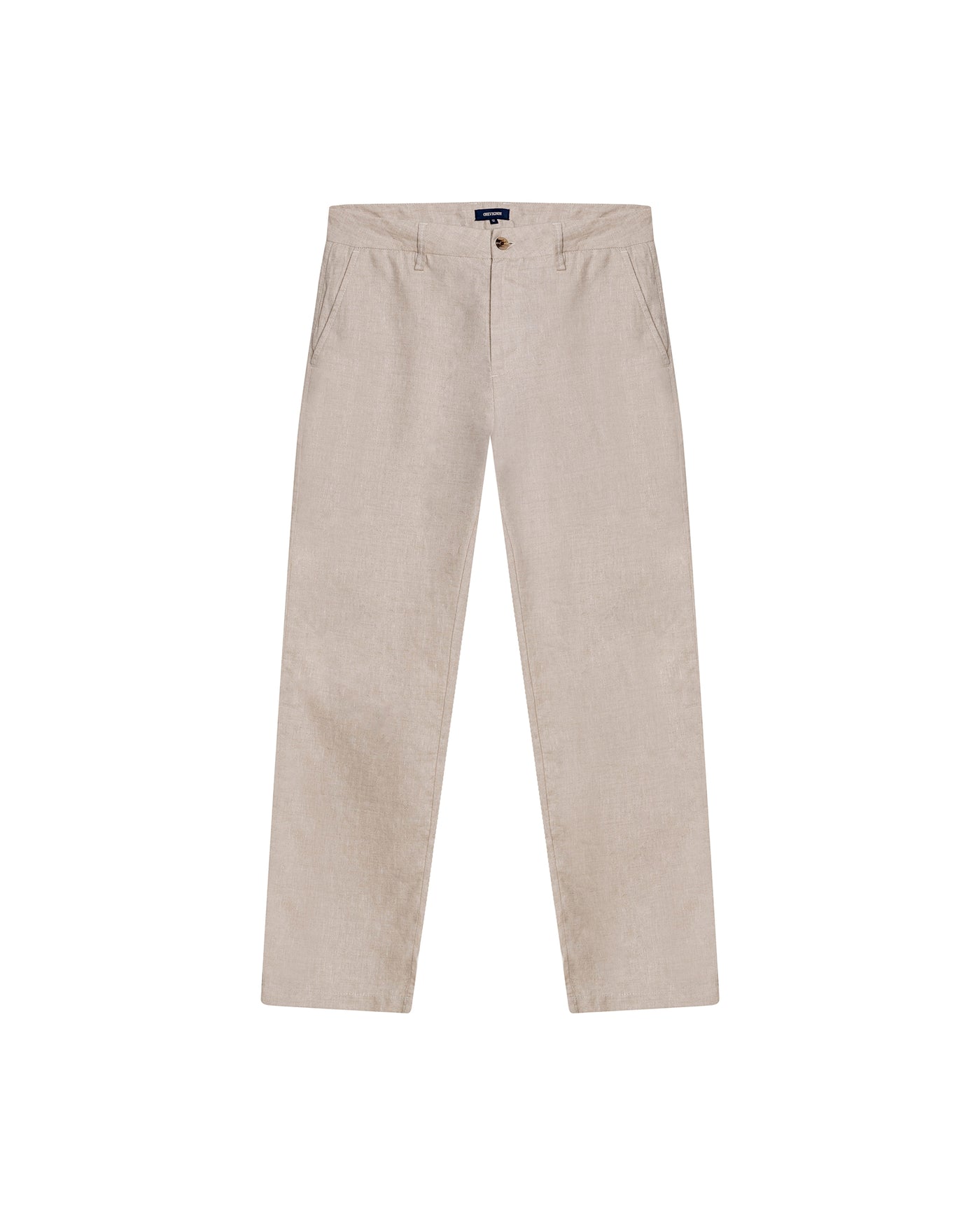 Mens Rodeo Pants Straight Fit Relaxed Mid Rise Linen Pure Piping Pockets Leather Label - Gray 63_631H702_GRI146305_3