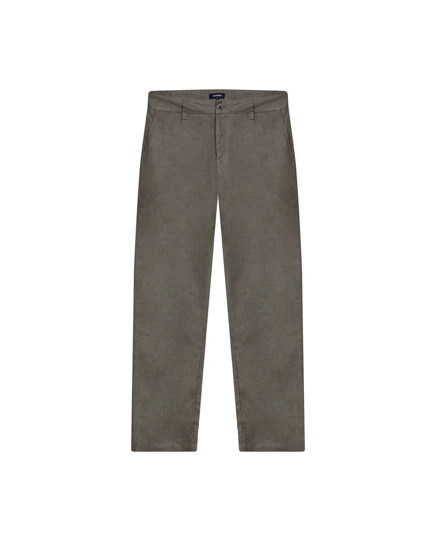 Mens Rodeo Pants Straight Fit Relaxed Mid Rise Linen Pure Piping Pockets Leather Label - Gray 63_631H702_GRI180513_3
