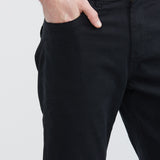 BLACK REGULAR FIT PANTS