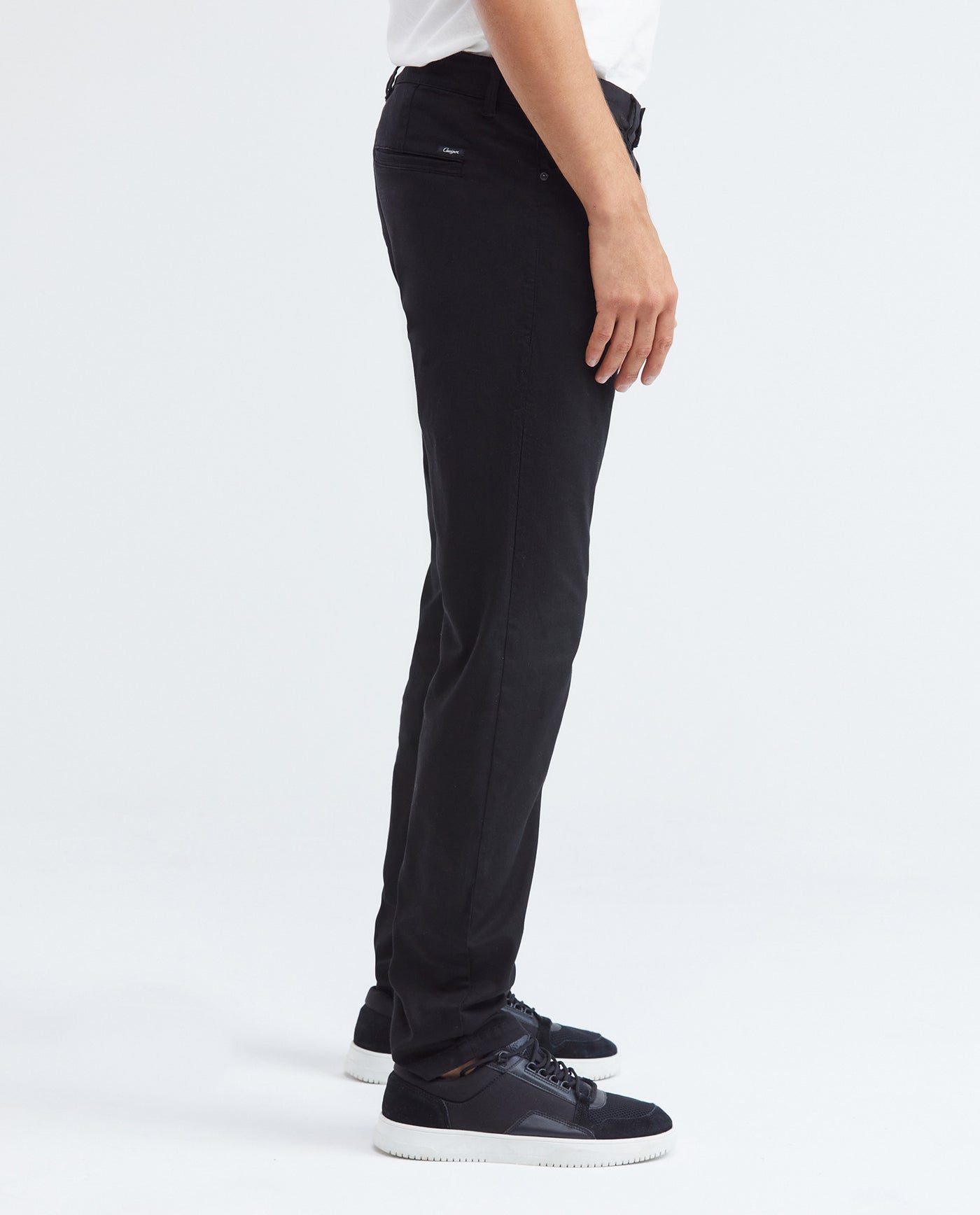 Men's Slim Fit Dyed Pants Diagonal Pockets Red Loop Branded Rivets Cotton-Polyester - 4