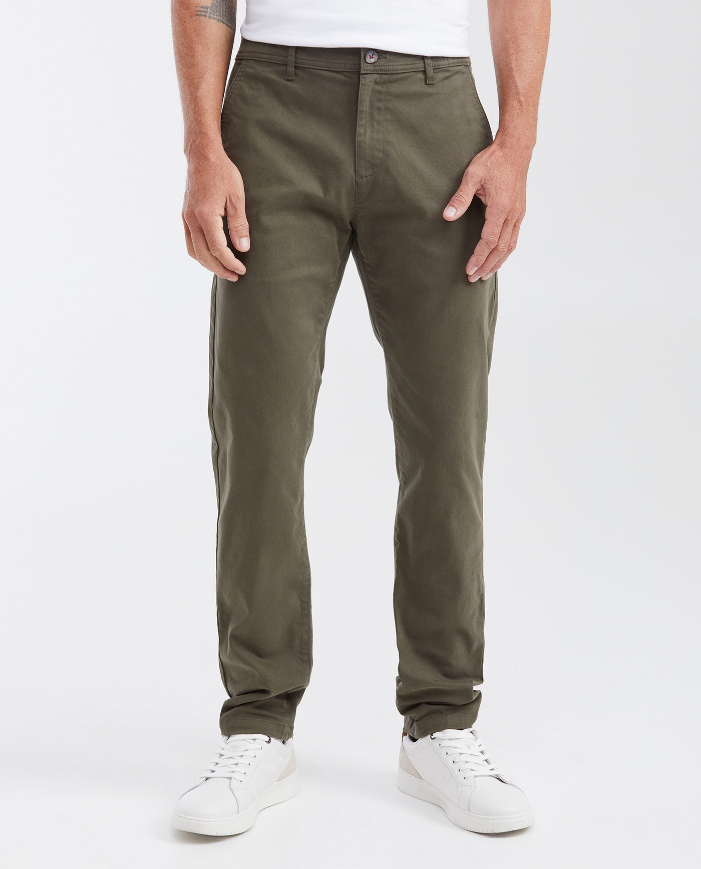 Pantalón Tipo Chino Regular Fit Boot Cut para Hombre - Green 63_632G000_VER190415_0