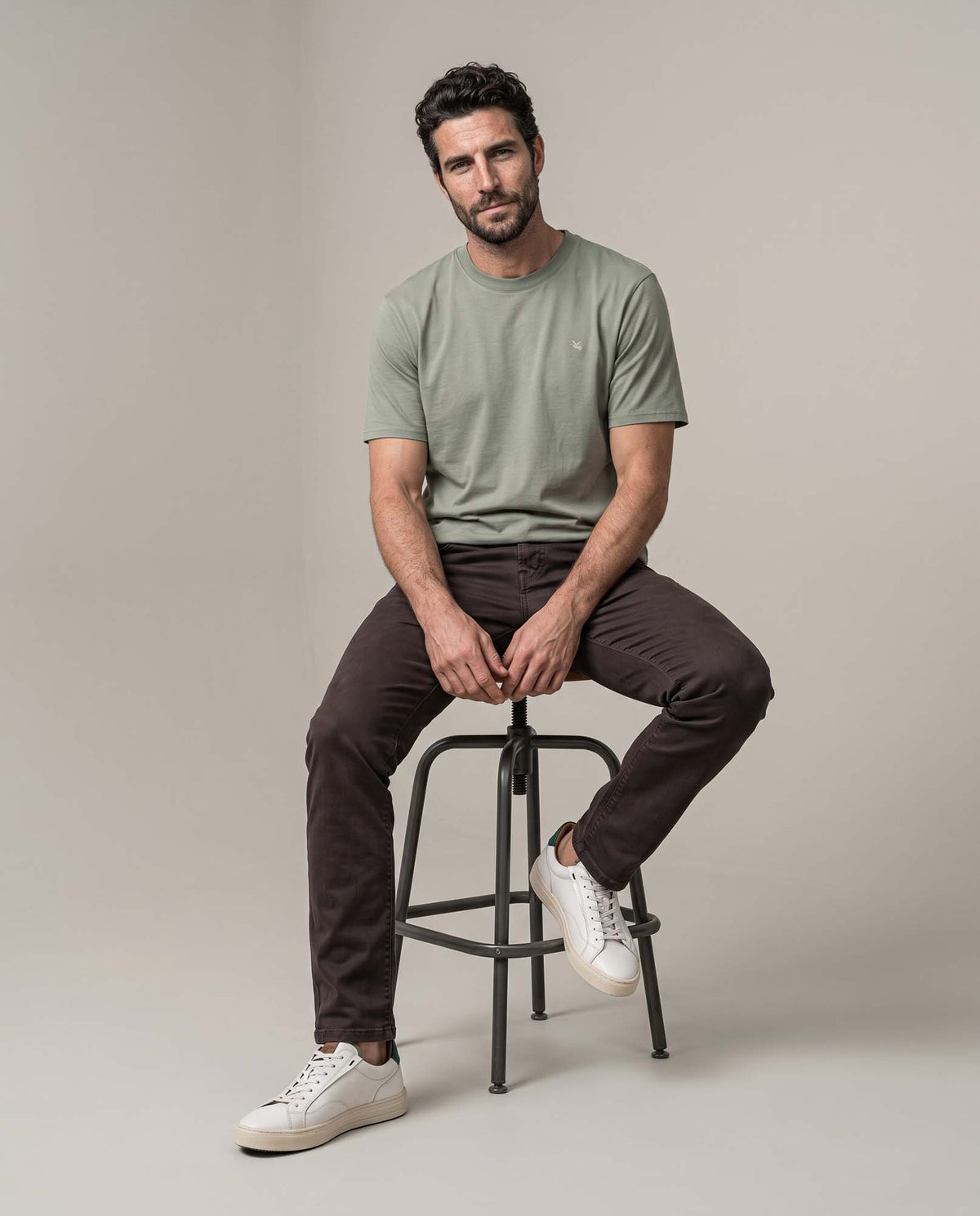 Men's Medium Rise 5-Pocket Relaxed Boot Pants with Peach Touch and Reserve Dye in Cotton-Elastane 63_632G008_CAF181314_7