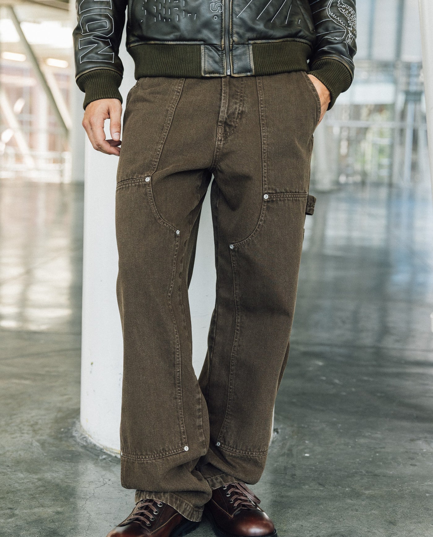 Mens Bootcut Cargo Pants - Special Collection - Brown 63_632H200_CAF190814_0
