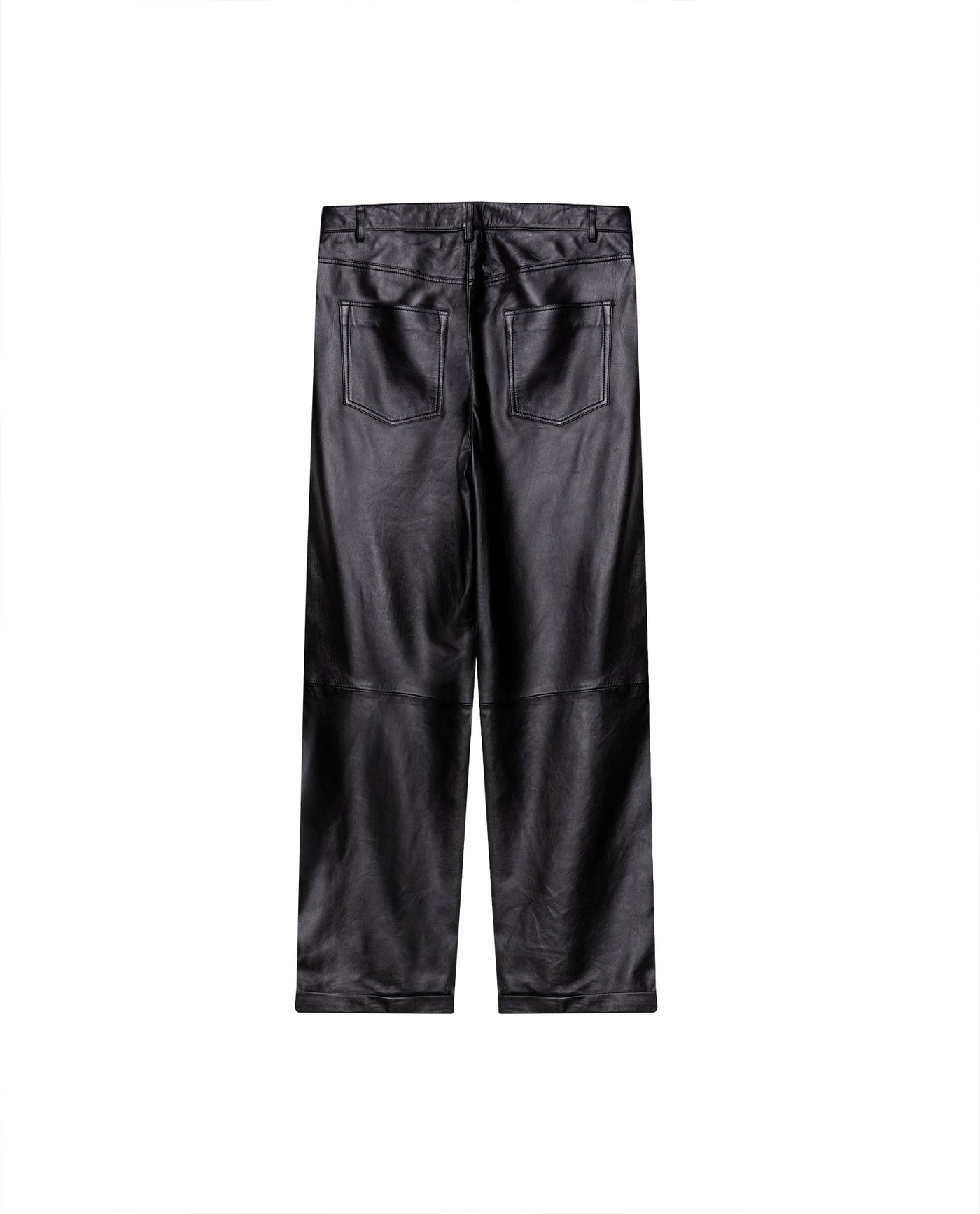 Mens Lambskin Leather Seven-Pocket Cargo Pants - Special Collection - Black 63_637H500_NEG194007_8