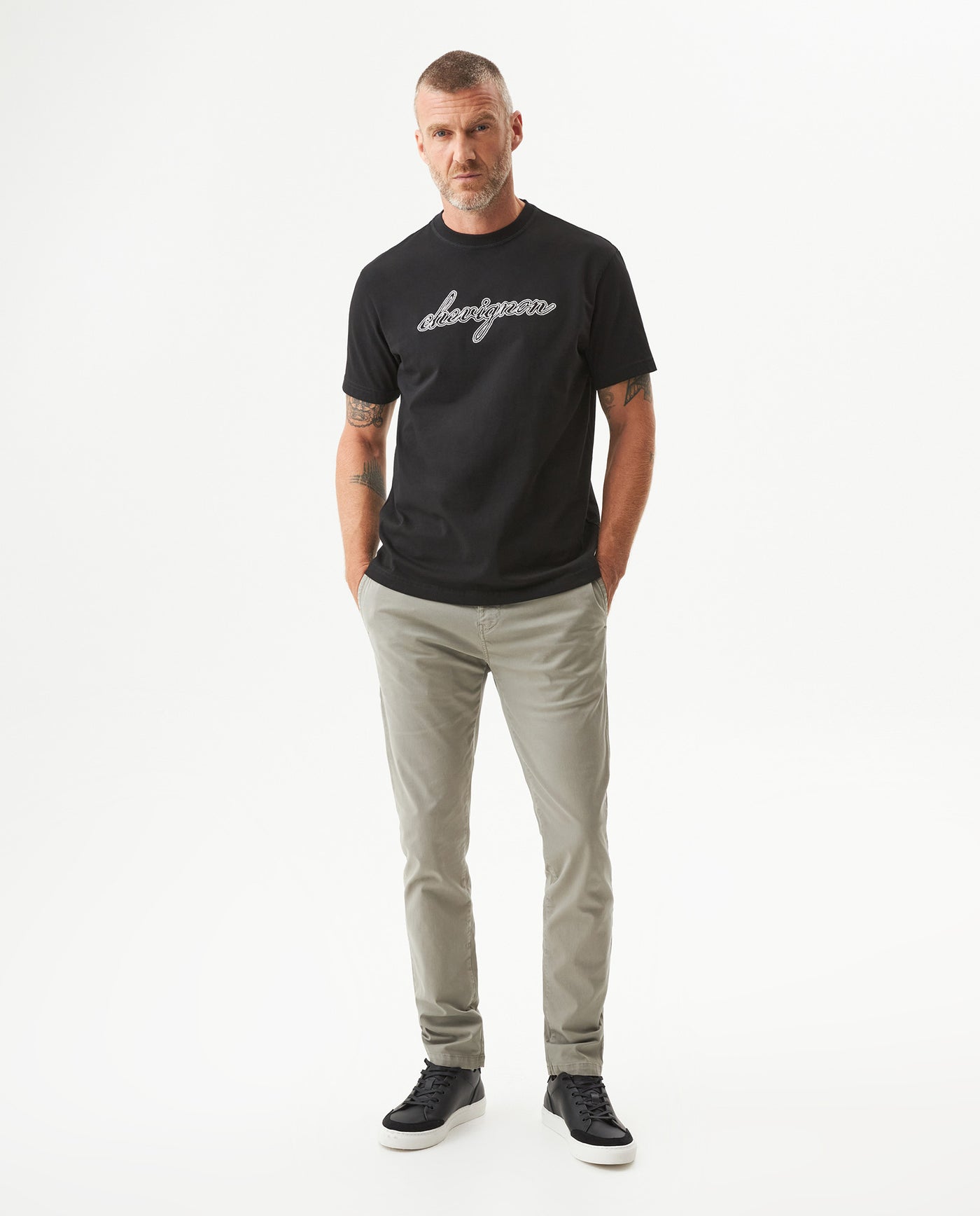 Men's Pants Rocket Slim Fit Mid Rise in Cotton-Tencel Blend, Grandeur - 3