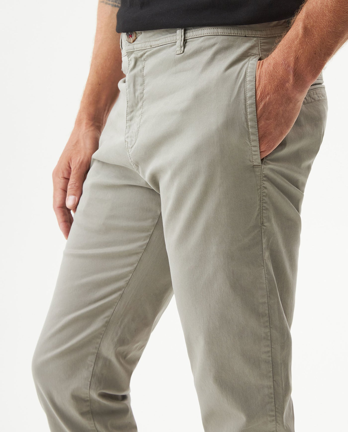 Men's Pants Rocket Slim Fit Mid Rise in Cotton-Tencel Blend, Grandeur - 4