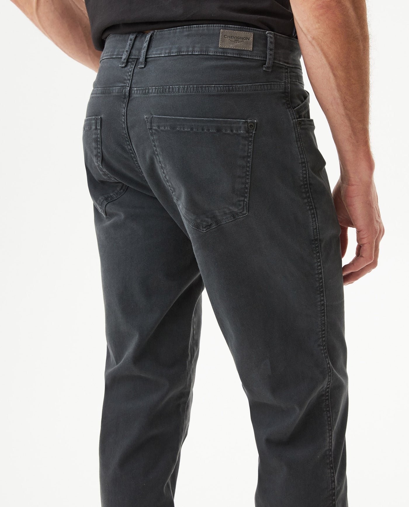 Men's Pants Peach touch Mid Rise 5-Pocket in Cotton Stretch Blend, Lighthouse - 6