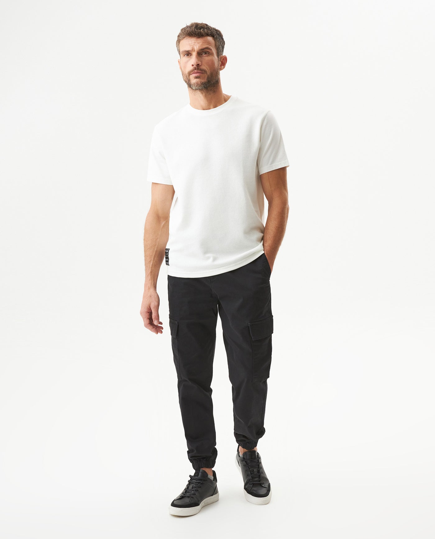 Men's Racing Jogger Pants Regular Fit Mid Rise in Cotton Stretch Blend, Shipyard - 3