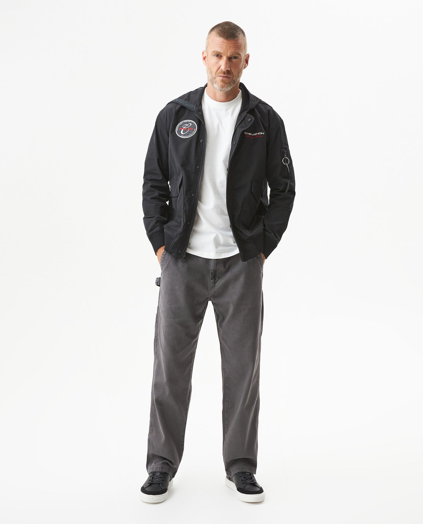 Men's Racing Carpenter Pants Regular Fit Mid Rise in Cotton - 3