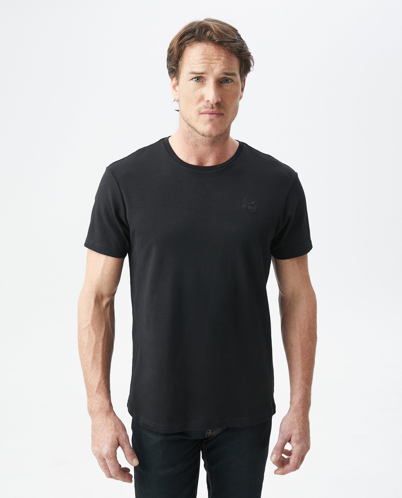 Mens Duotone Duck T-Shirt Regular Fit in Cotton - Black 63_640D040_090000_0