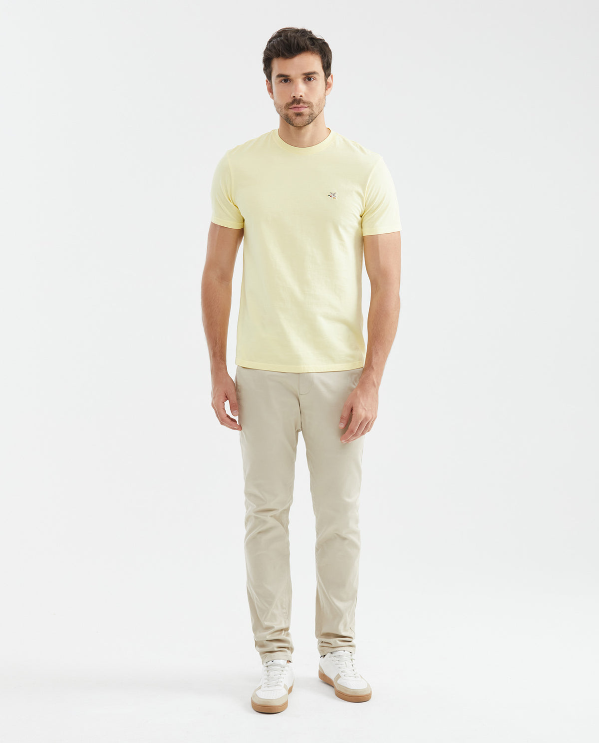 Men's Slim Fit Crew Neck T-Shirt Chest Chevignon Duck 100% Cotton - 2