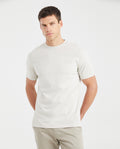 Men's Slim Fit T-Shirt Embroidered Front Graphic Ribbed Neck 100% Cotton