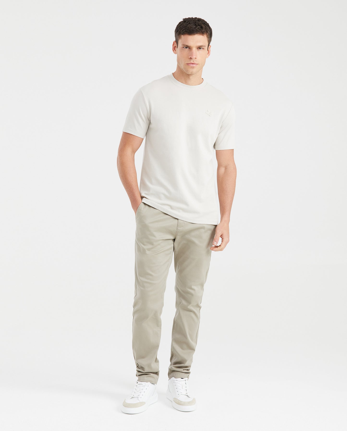 Men's Slim Fit Round Neck T-shirt in Cotton with Dry - Soft Finish - Raw - 6