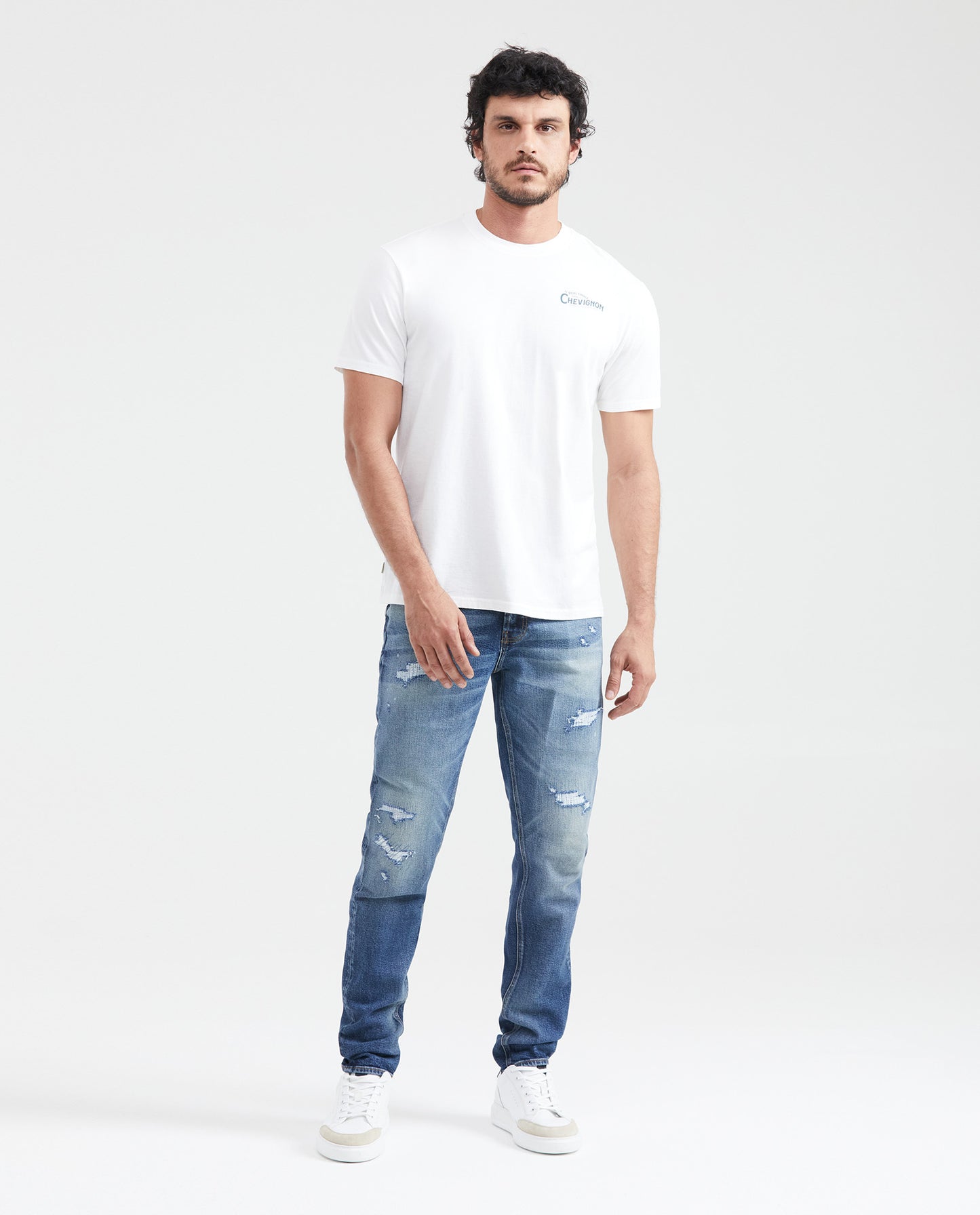 Men's Printed Classic Fit Crew Neck T-shirt - Raw - 6