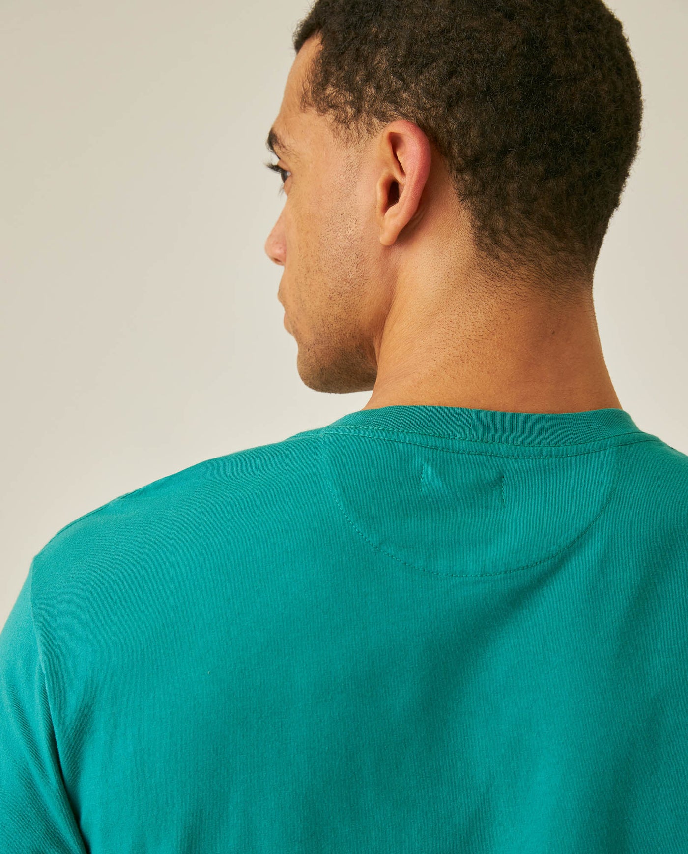 Mens T-Shirt Slim Fit Short Sleeve Crewneck Cotton Vibrant Embroidered Duck Heart Point Chest - Green 63_641H001_VER185424_7