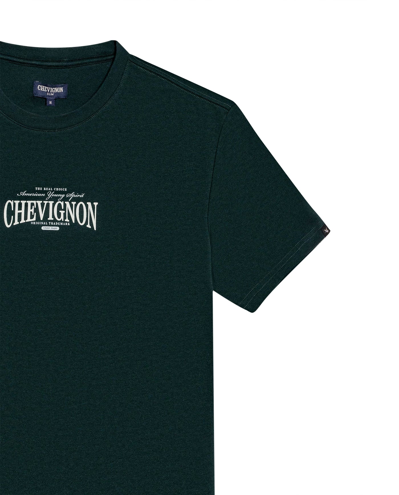 Mens T-Shirt Slim Fit Short Sleeve Cotton Polyester High Density Graphic Center Print Tactile Relief - Dark Green 63_641H002_VER195406_8