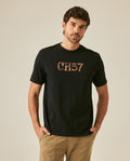 Men's T-Shirt Classic Fit Short Sleeve Crewneck Cotton Jersey Medium Weight Military Camo Aesthetic Chest Graphic - Black