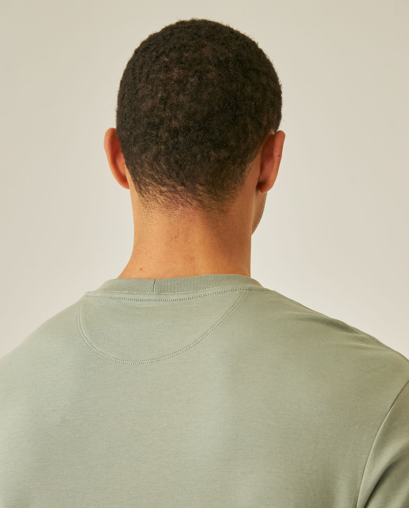 Mens T-Shirt Slim Fit Short Sleeve Cotton Jersey Double Knit Superior Durability Tone on Tone Duck Minimalist - Green 63_641H040_VER166008_7