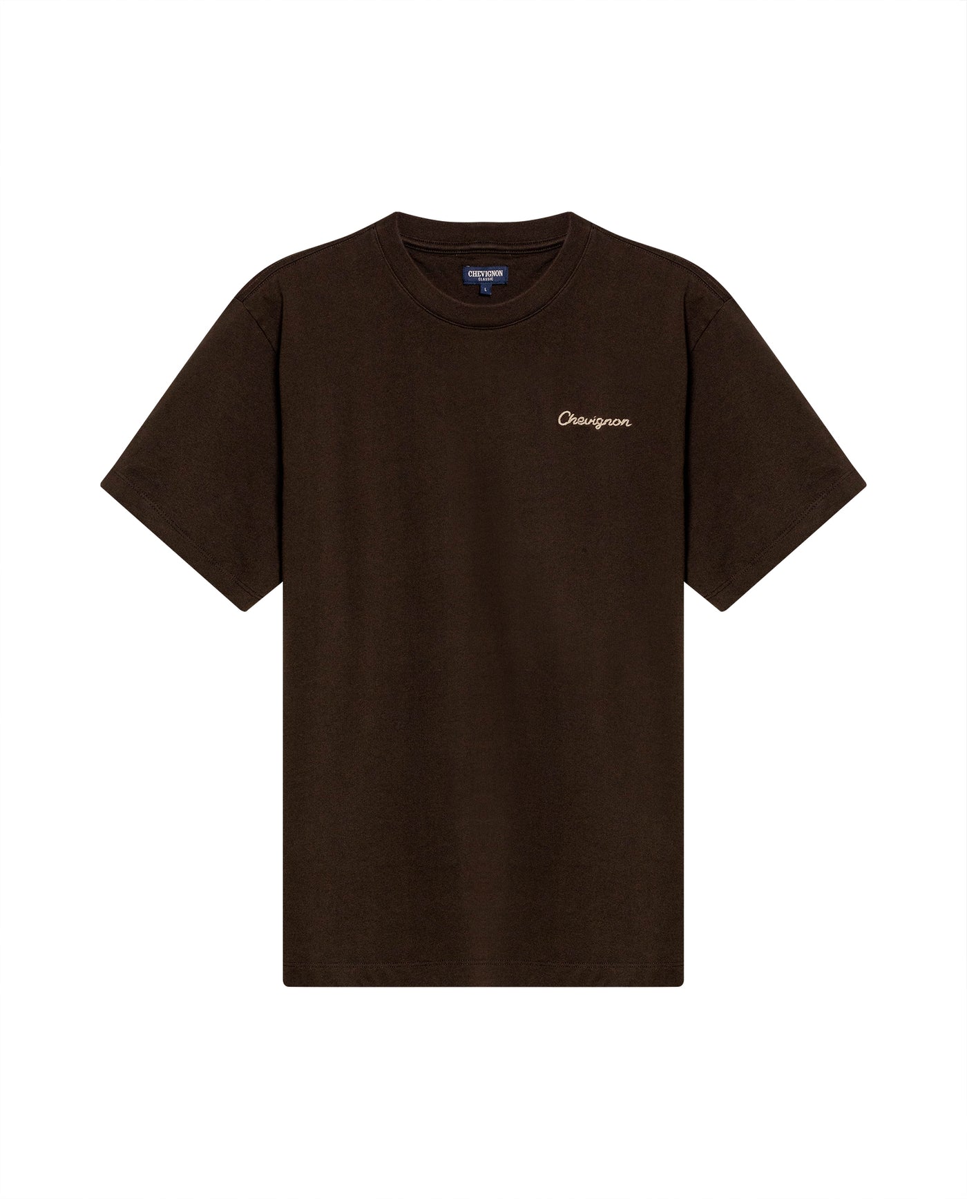 Mens Rodeo T-Shirt Classic Fit Short Sleeve Cotton Jersey Varsovia Medium Weight Artisan Embroidery Front Back - Brown 63_641H700_CAF190840_3
