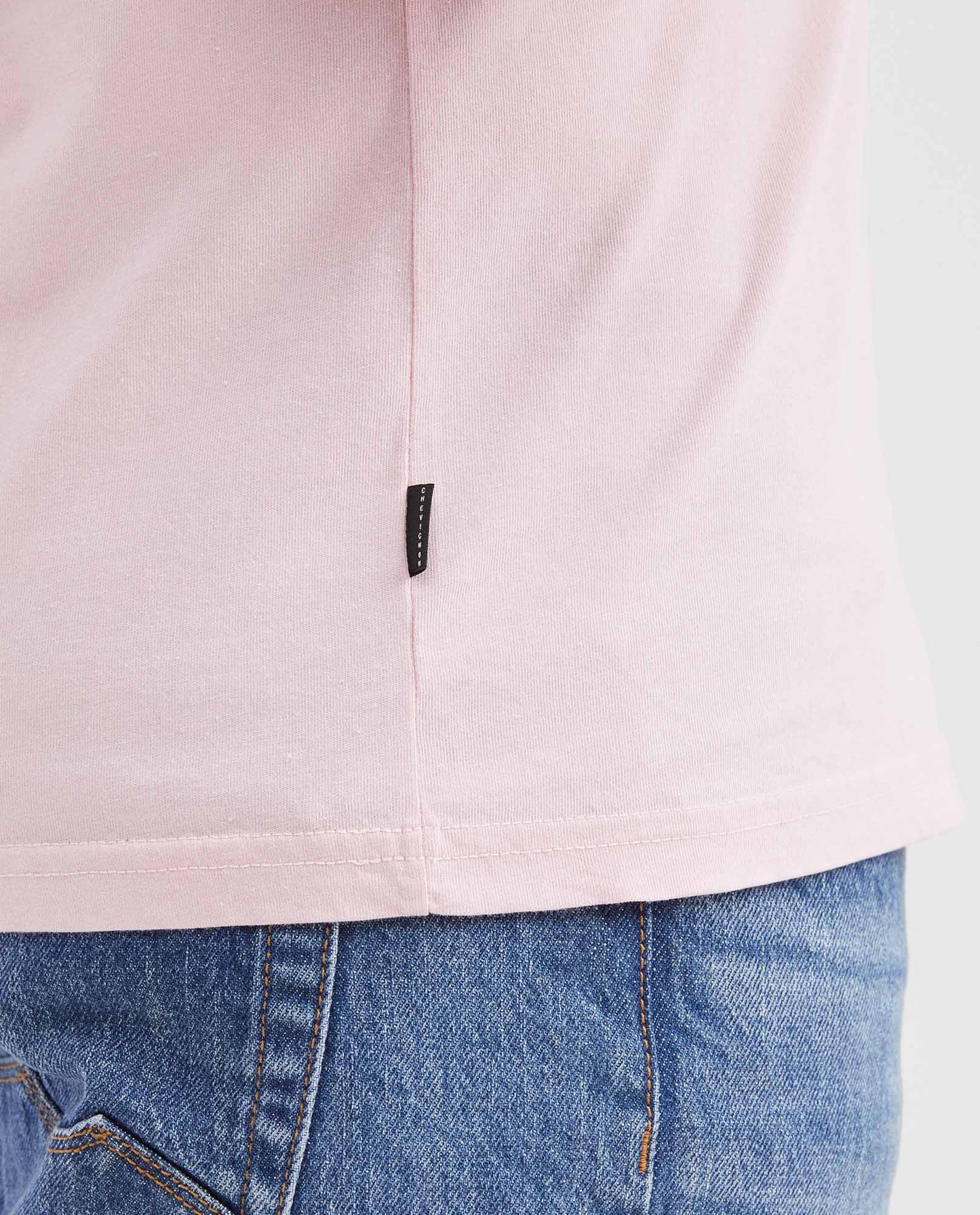 Men's Basic Slim Fit Round Neck Cotton T-shirt - Pink - 6