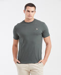 Men's Basic T-Shirt Slim Fit Round Neck Cotton - Green