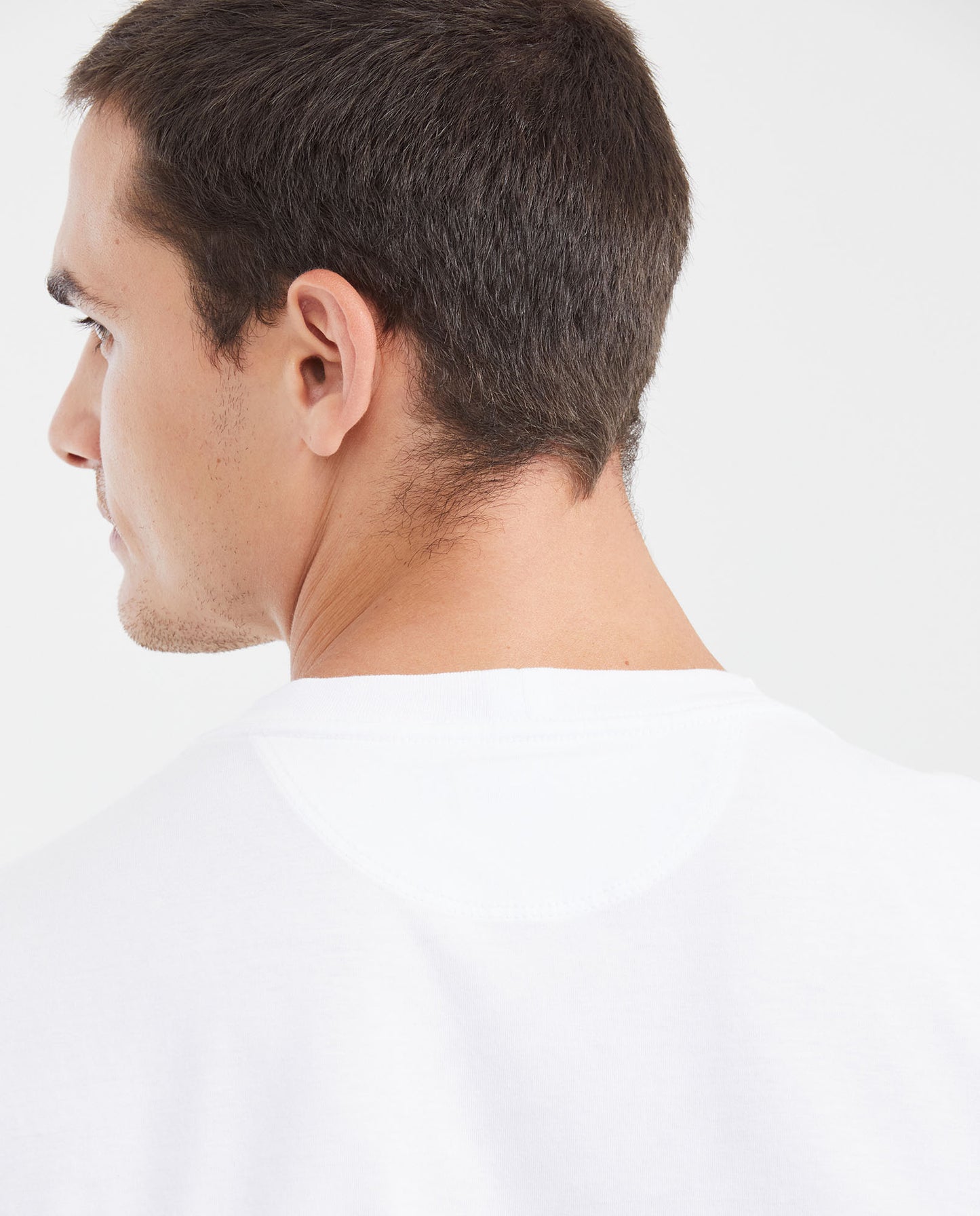 Men's Slim Fit Printed Crew Neck T-shirt - White - 6