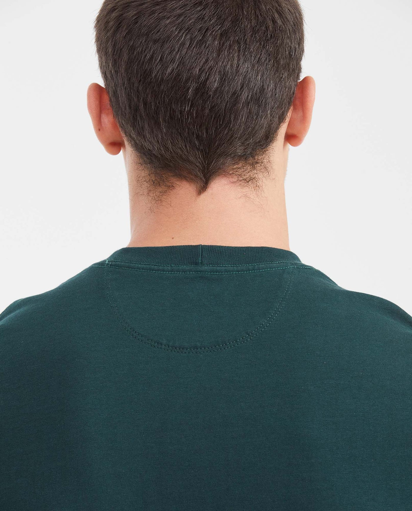 Men's Classic Fit Crew Neck T-Shirt with Print - Green 642G013 - 6