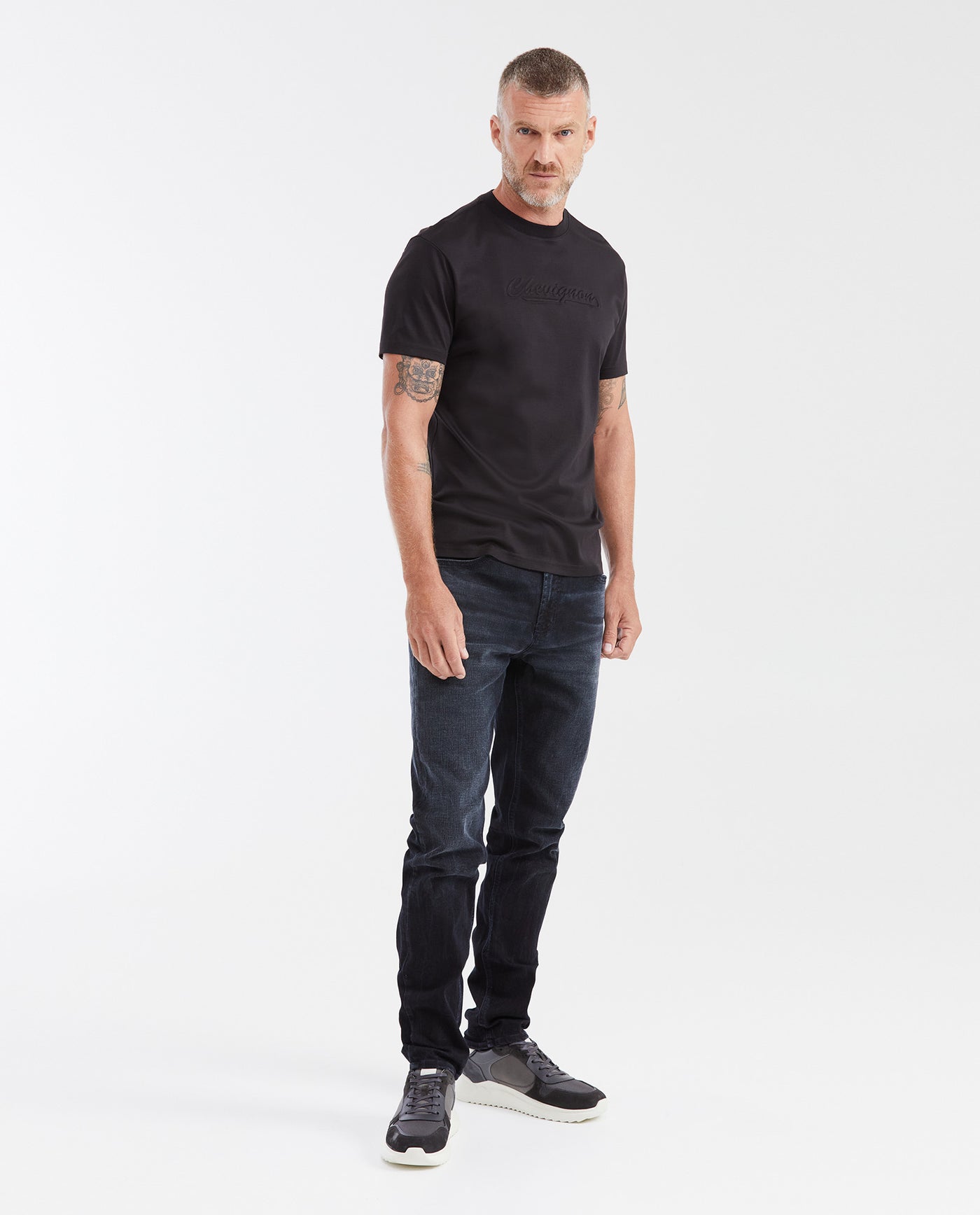 Slim Fit Round Neck Printed T-Shirt for Men - Black 642G016 - 2