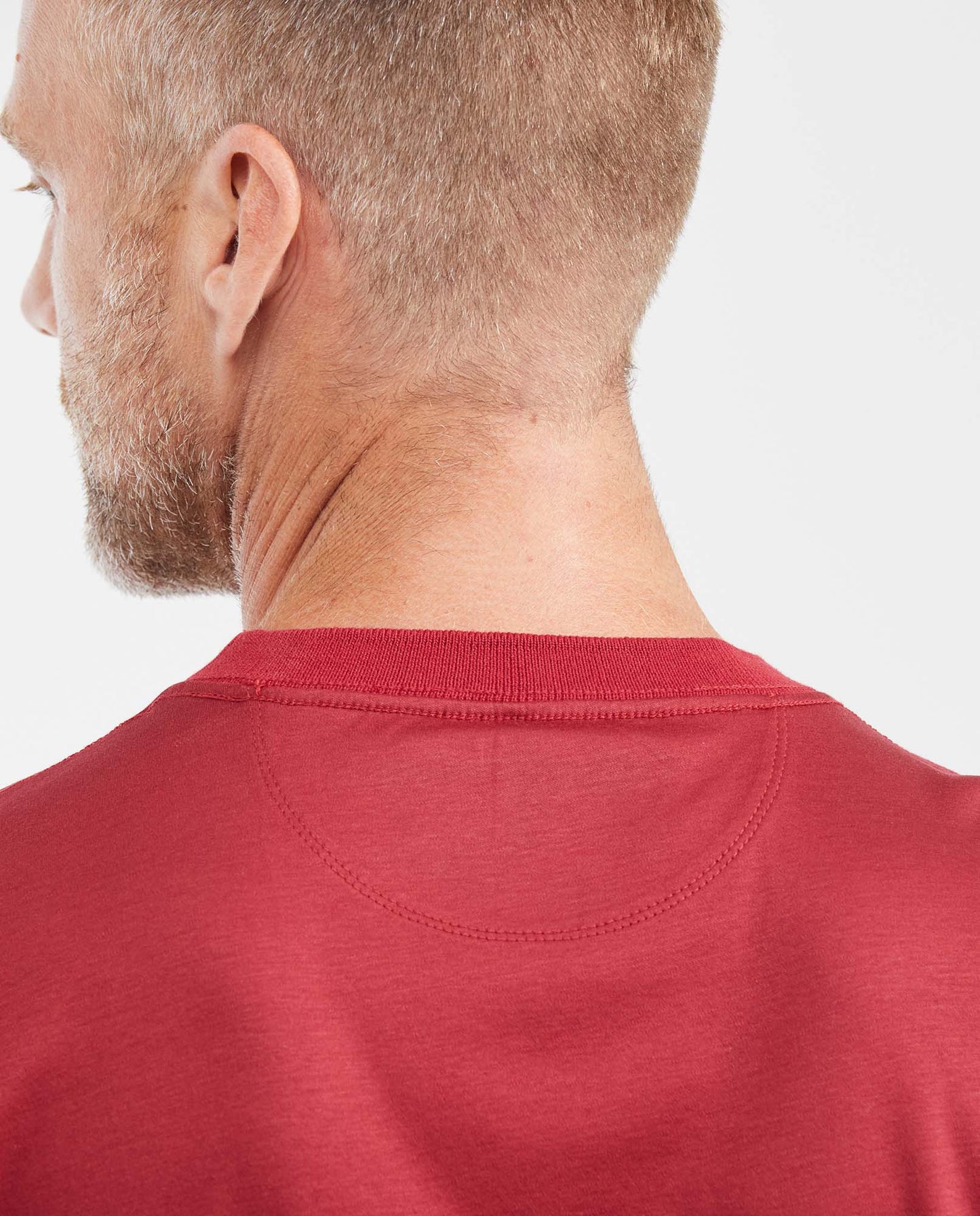 Men's Slim Fit Round Neck Printed T-shirt - Red - 6