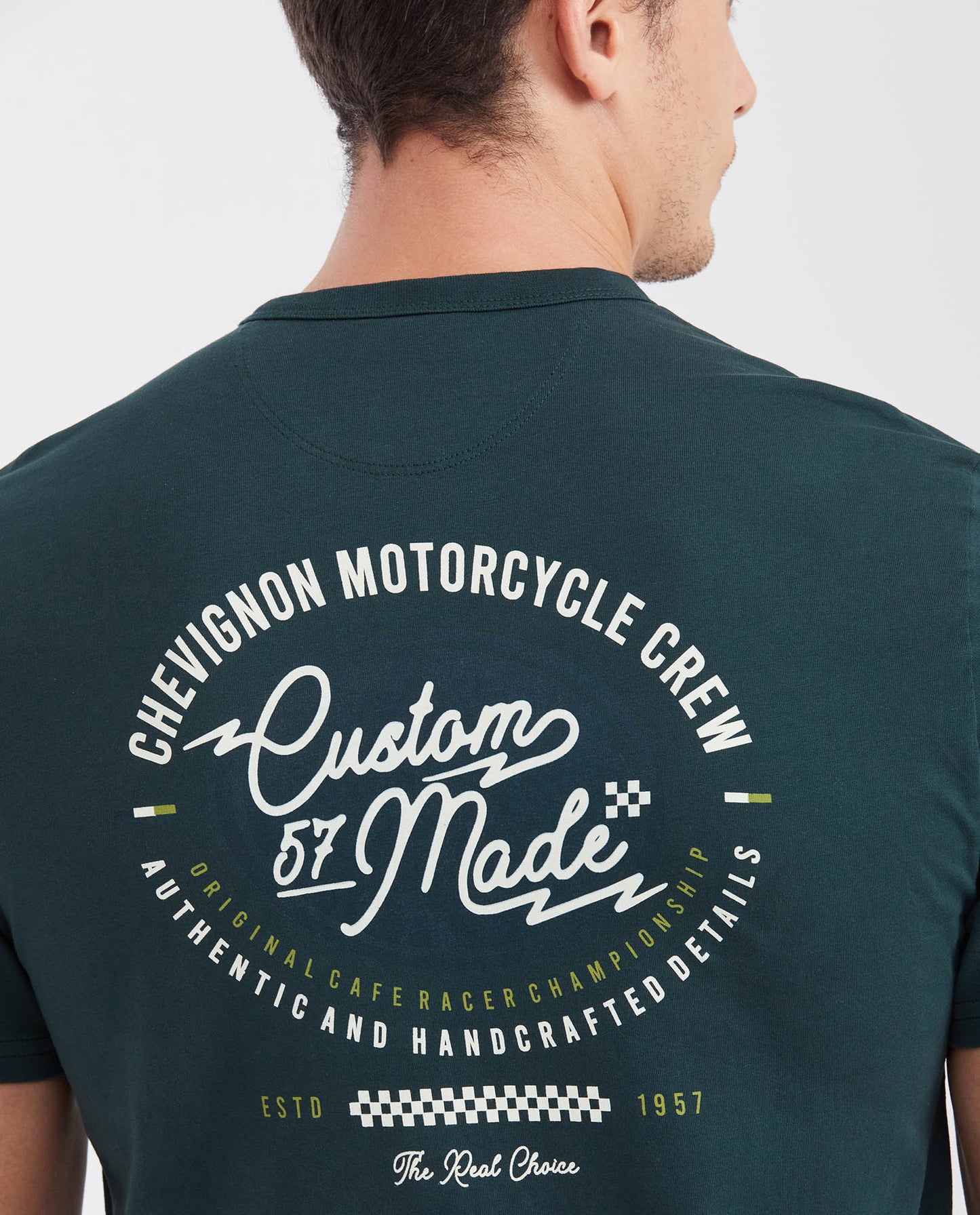 Men's Printed Classic Fit T-shirt - Green - 6