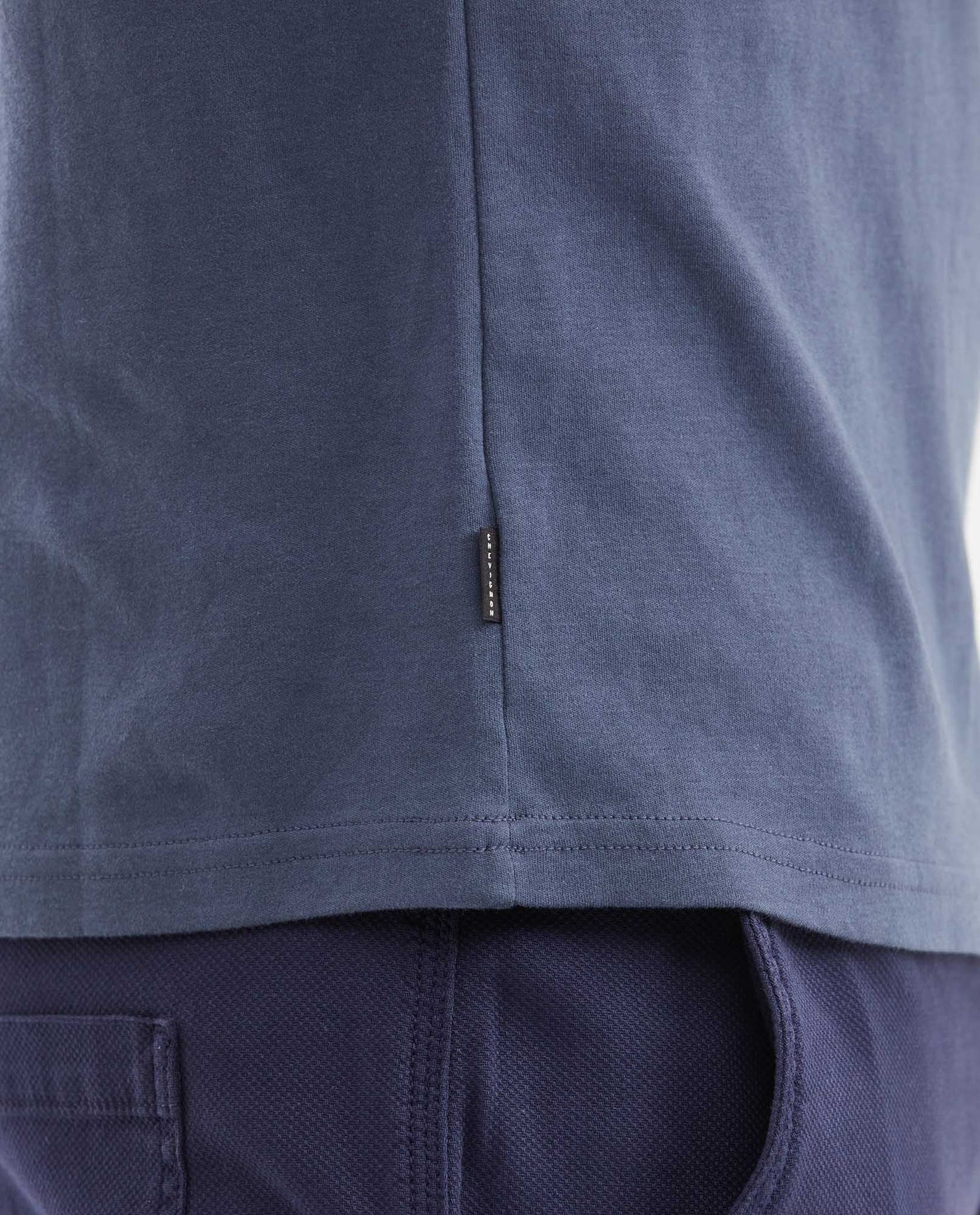 Camiseta Básica Slim Fit Cuello Redondo en Algodón Doble Punto para Hombre - Gray 63_642G040_GRI193918_5