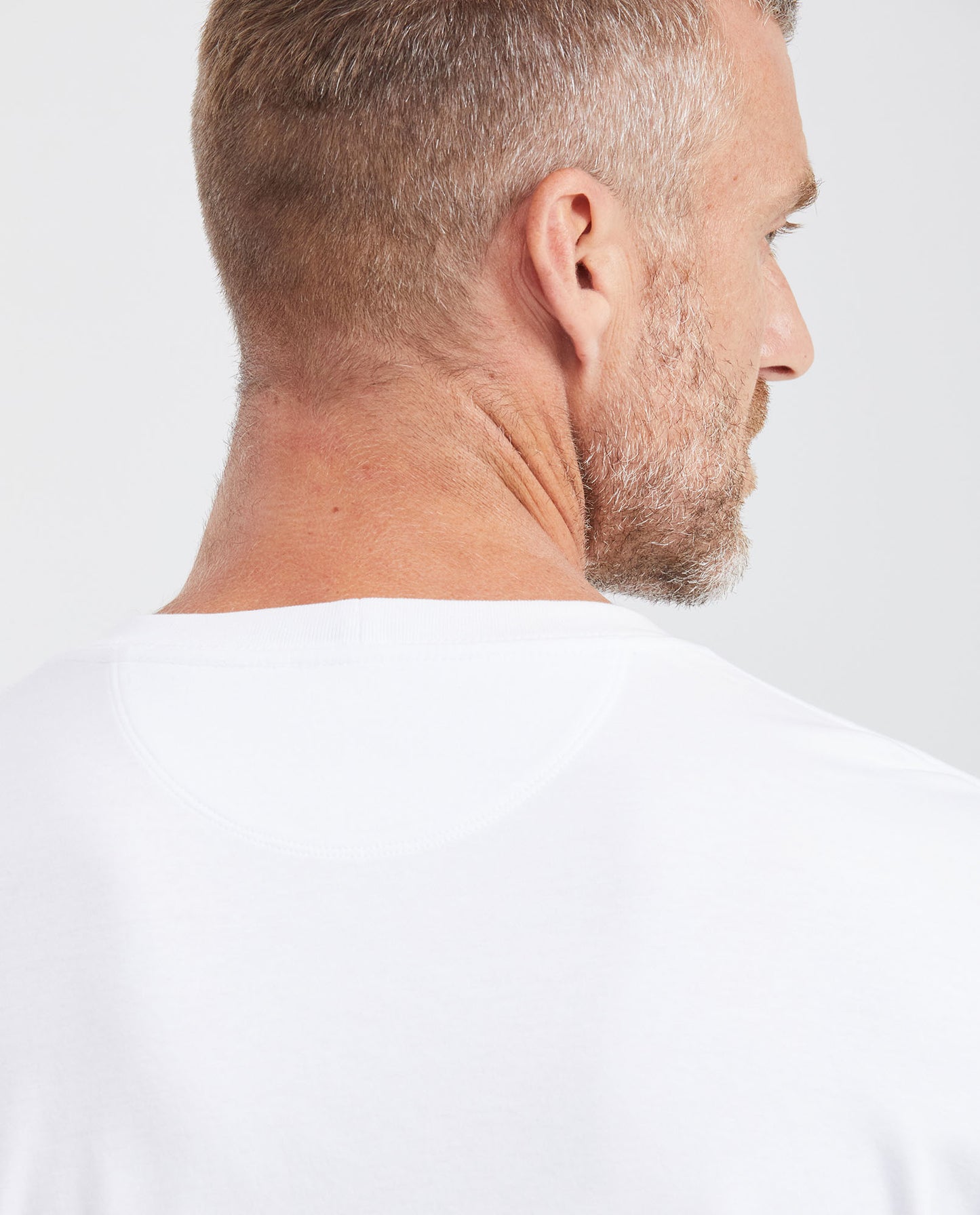 Men's Slim Fit Cotton T-shirt with Water-Repellent Finish - White - 6