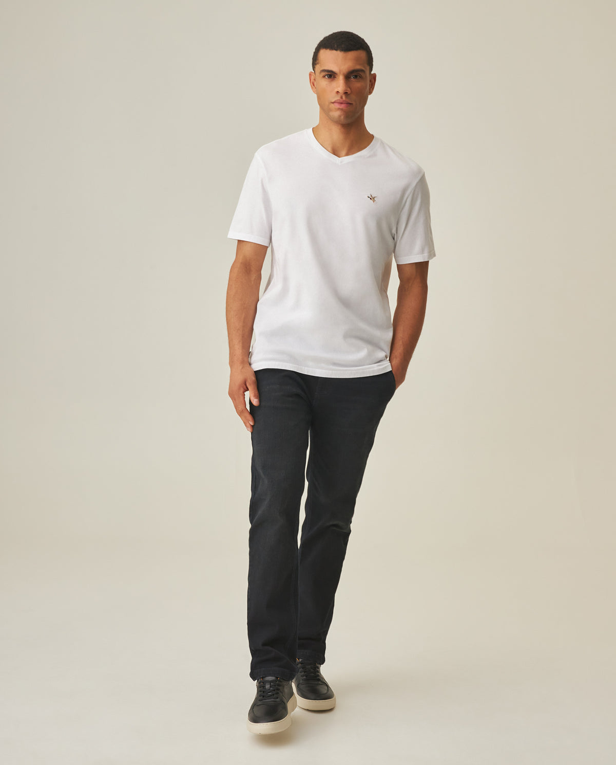 Men´s Slim V-Neck T-shirt - White 63_642H000_BLA110601_3