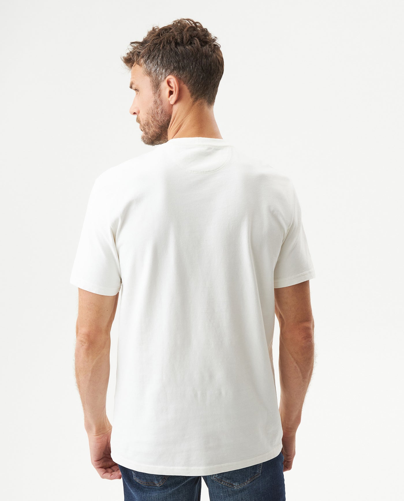 Men's Classic Fit Short Sleeve T-shirt in Cotton Stretch Blend, Jetty - 5