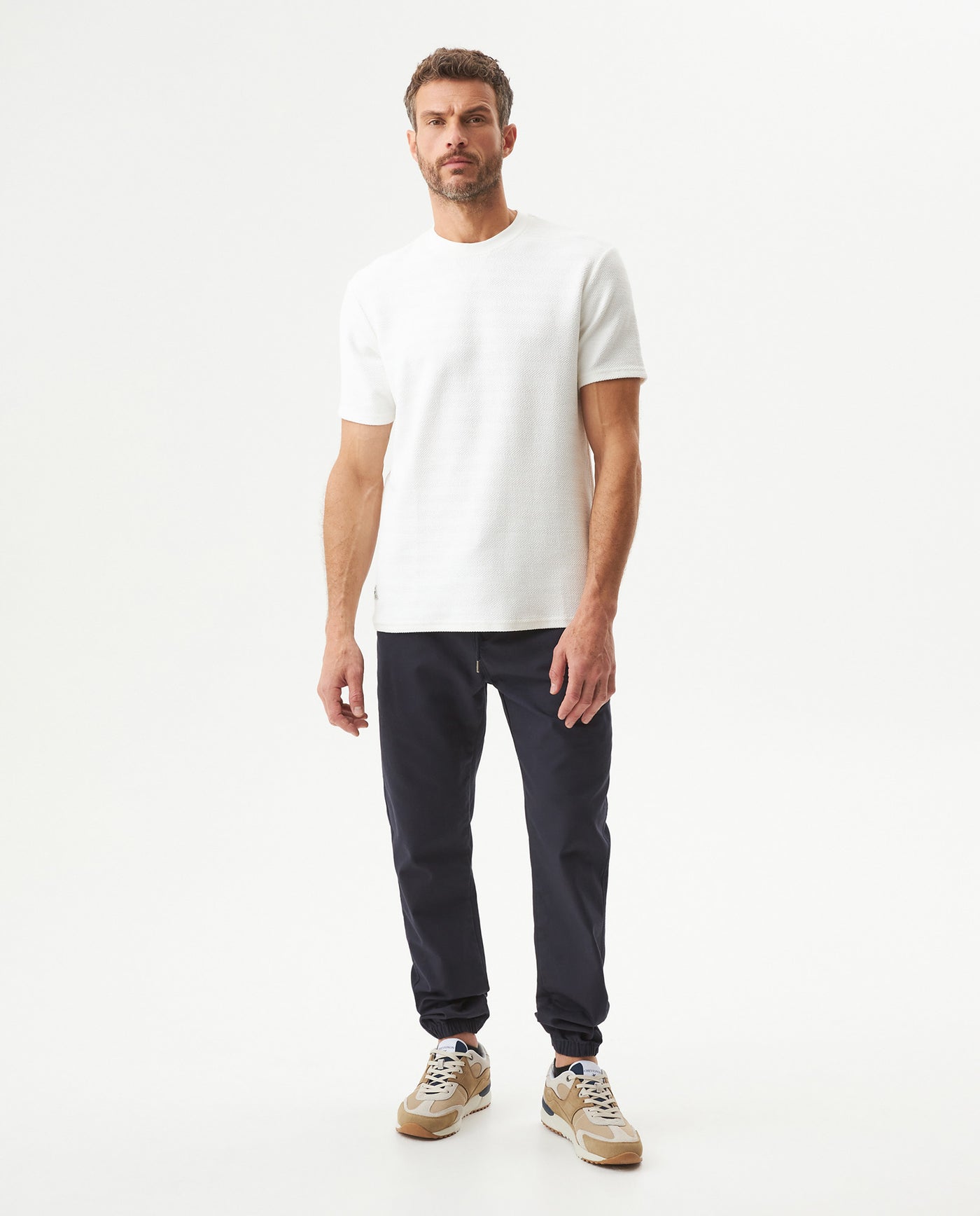 Men's Classic Fit T-shirt in Cotton Stretch Blend, Seaport 649G014 - 3
