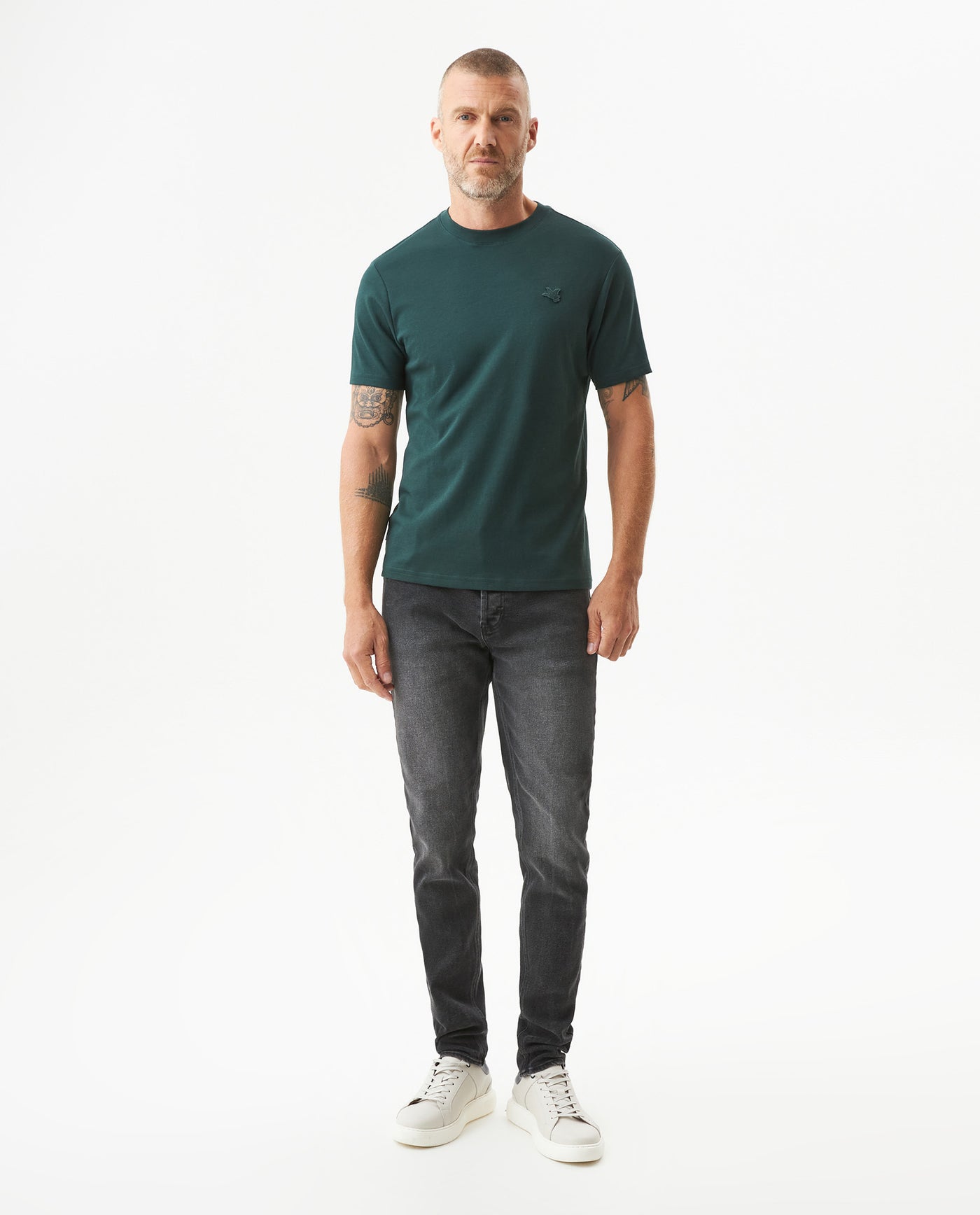 Men's Slim Fit T-shirt in Cotton-Polyester Blend, Waypoint 649G015 - 3