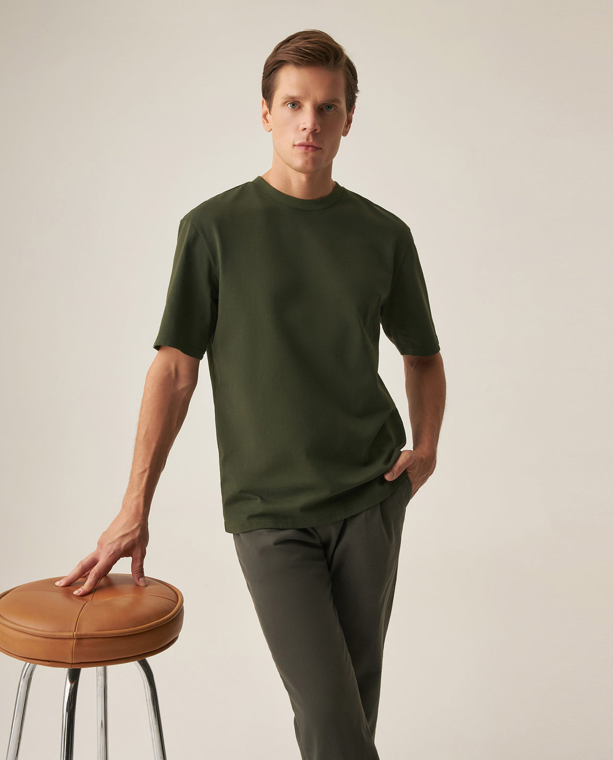Men´s Oversize T-Shirt - Green 63_649H700_VER190414_0