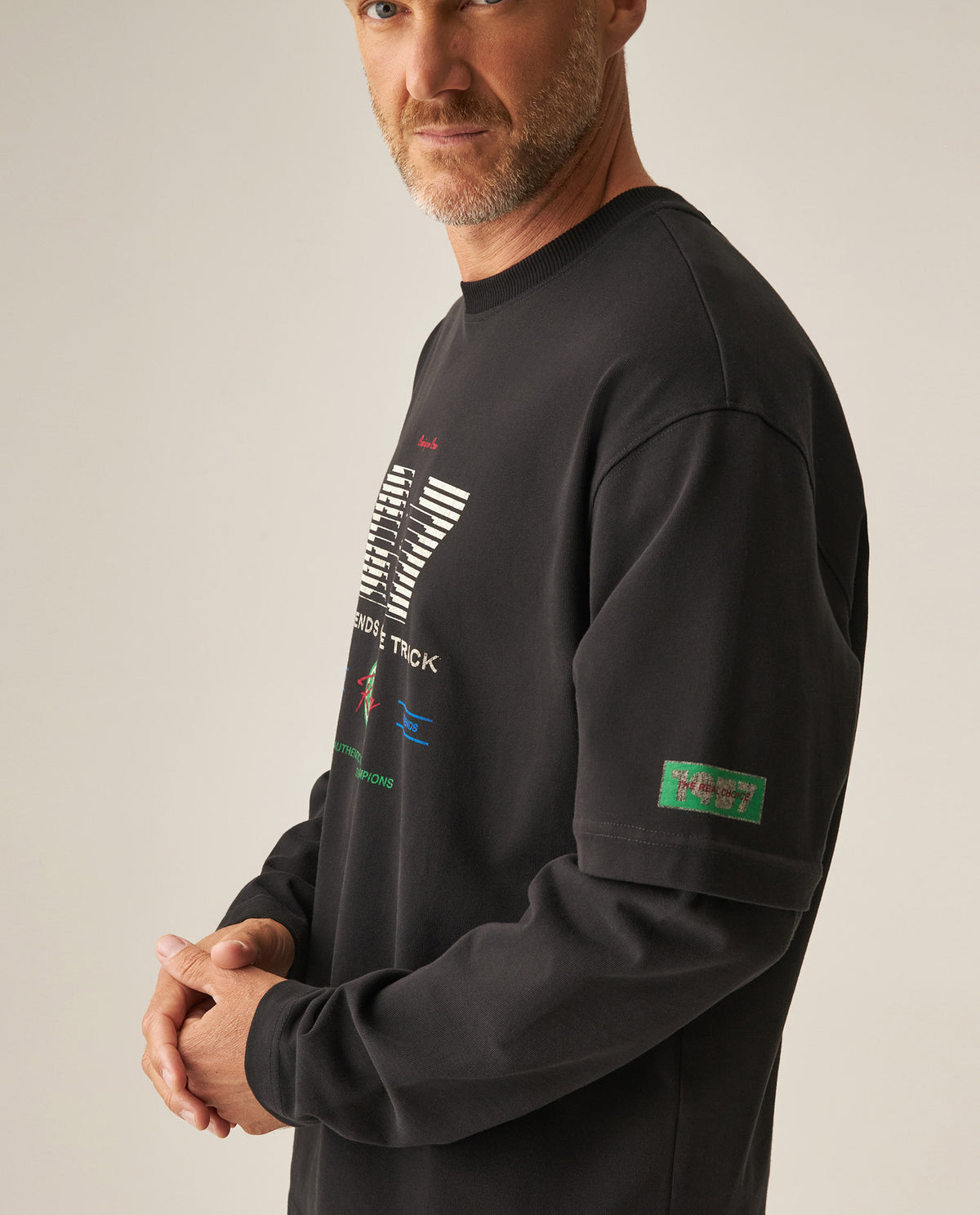 Men´s Layered Long Sleeve - Black 63_649H901_NEG194007_5