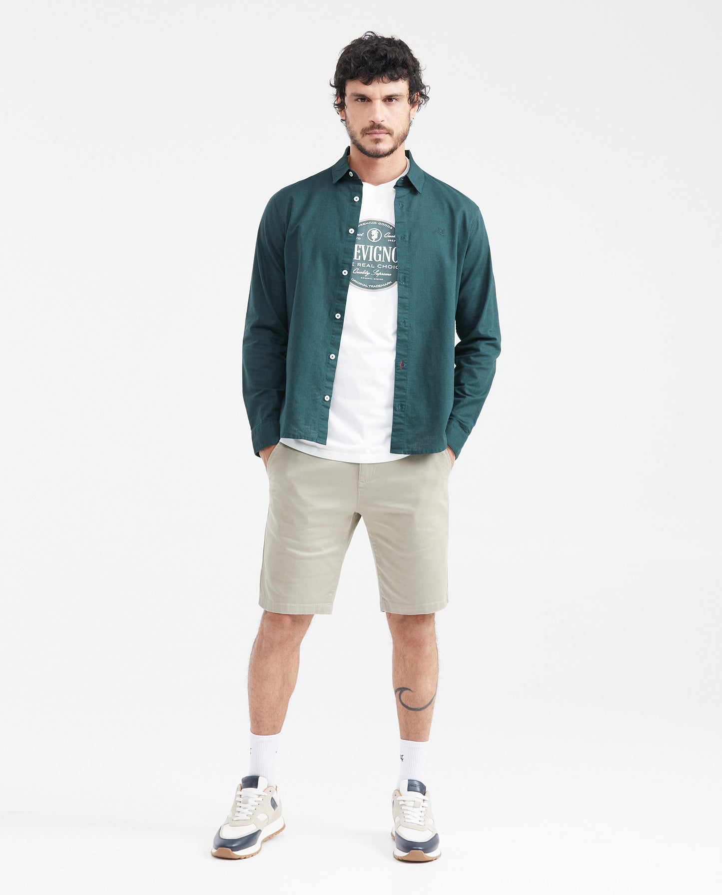 Men's Shorts, Regular Fit - Brown - 6