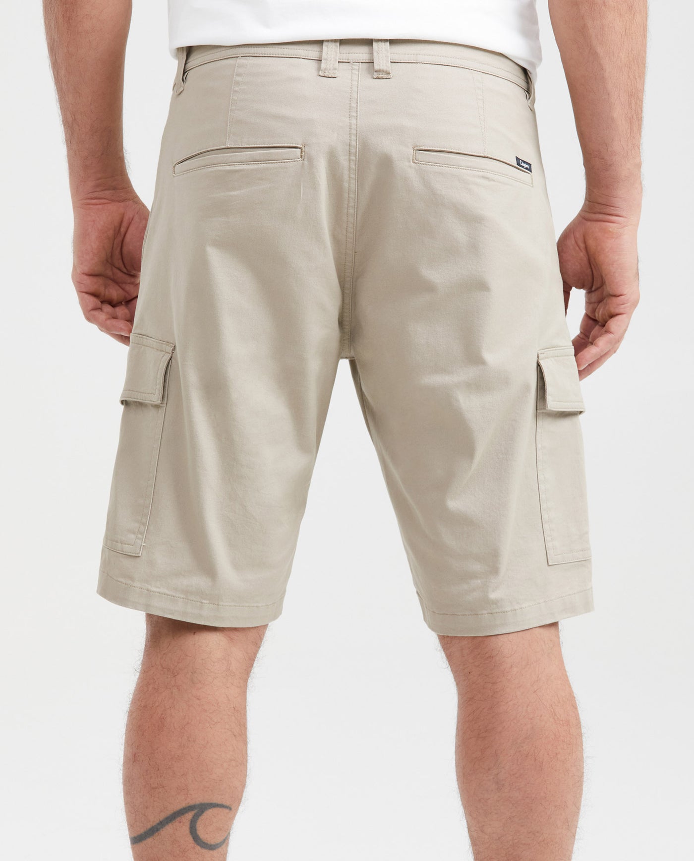 Men's Regular Fit Cargo Shorts Diagonal Pockets in Cotton-Elastane Blend - 3
