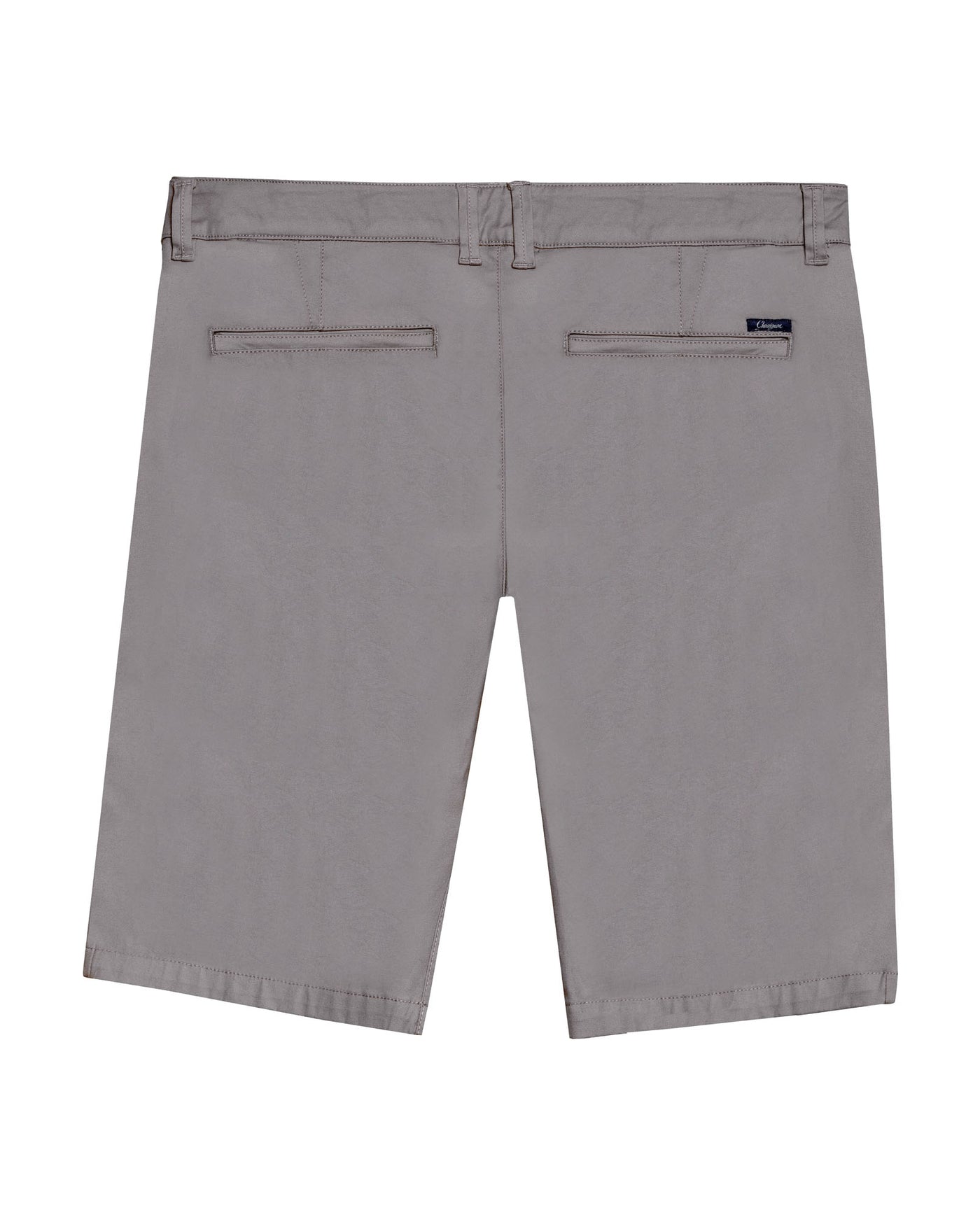 Mens Bermuda Shorts Chino Cotton Elastane Rear Piping Label Diagonal Pockets Casual-Smart - Gray 63_651H000_GRI175102_5