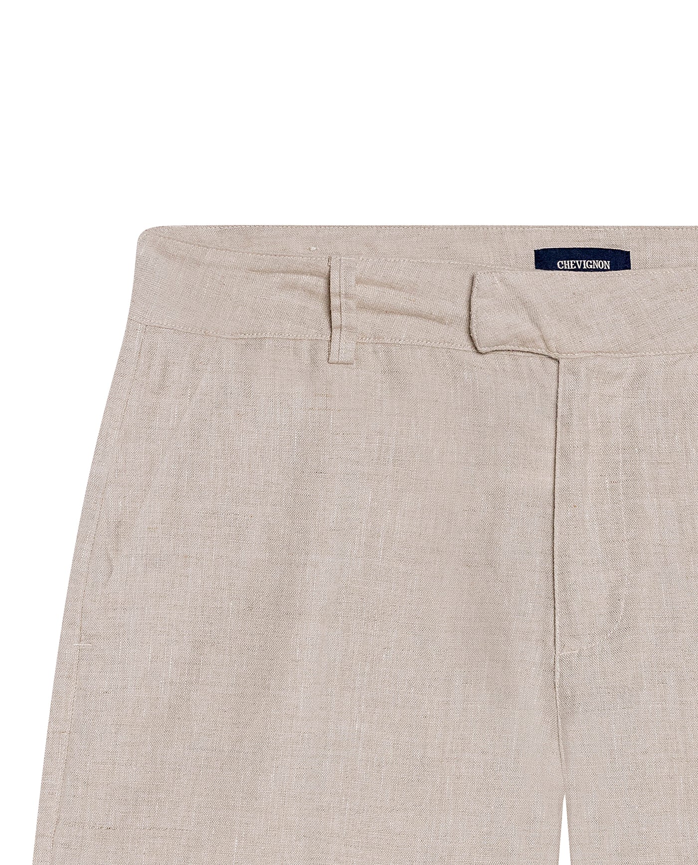Mens Bermuda Shorts Relaxed Straight Silhouette Linen Pure Natural Maximum Freshness Piping Pockets - Gray 63_651H700_GRI146305_8